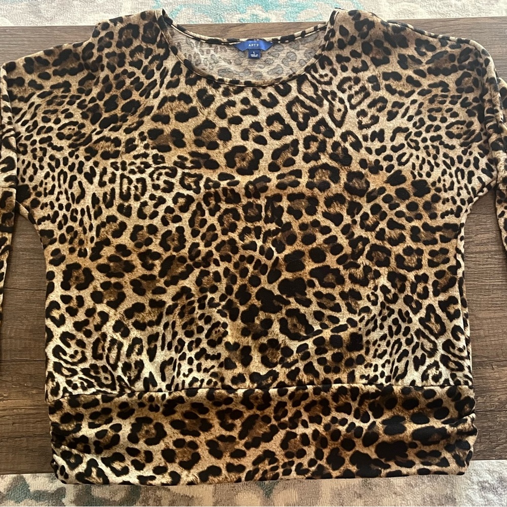Apt. 9 Leopard Print Women's Sweatshirt